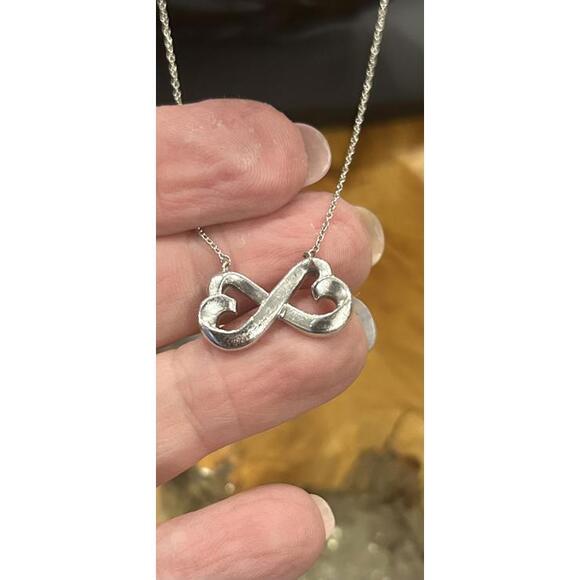 Tiffany & Co Paloma Picasso Double Heart Infinity Necklace